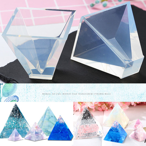 20/30/40/50mm Transparent Pyramid Silicone Molds DIY Resin